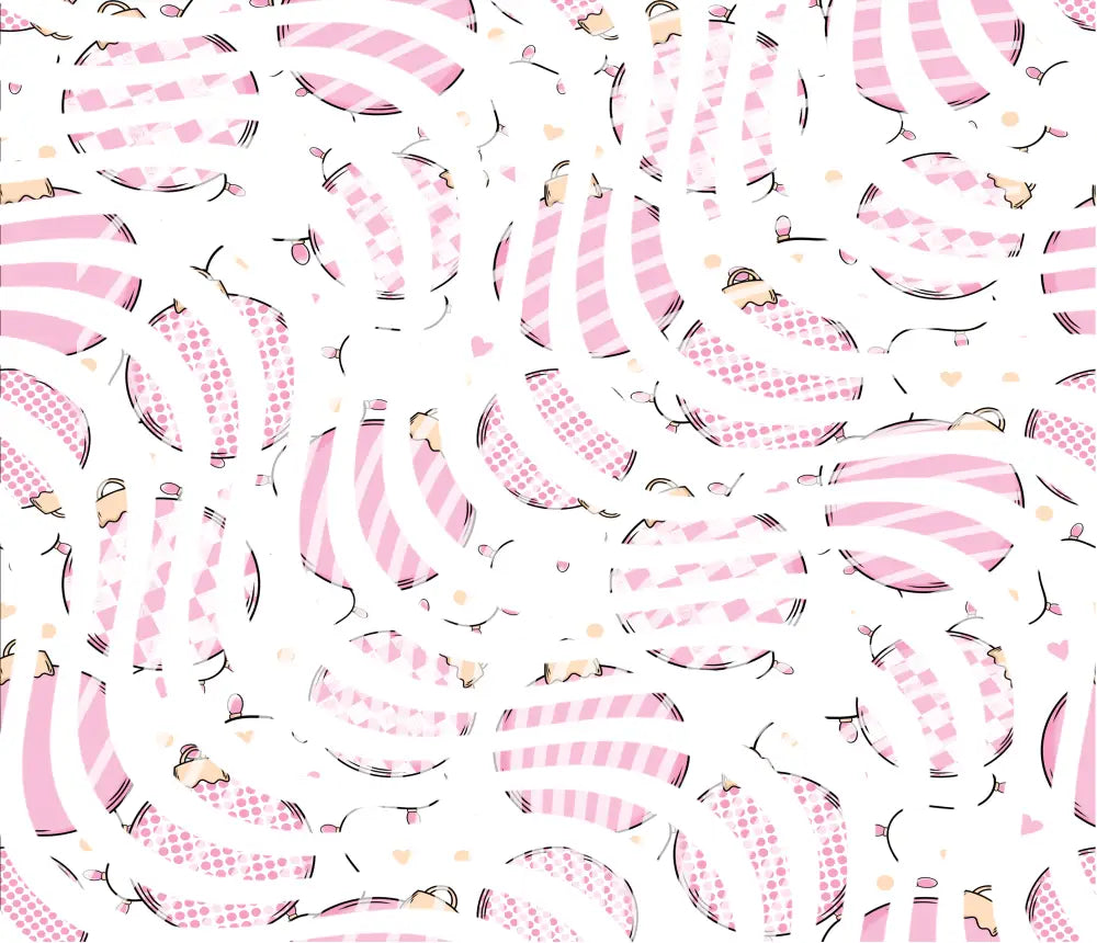 20oz UV DTF Tumbler Template - Dizzy Spells Pink Baubles