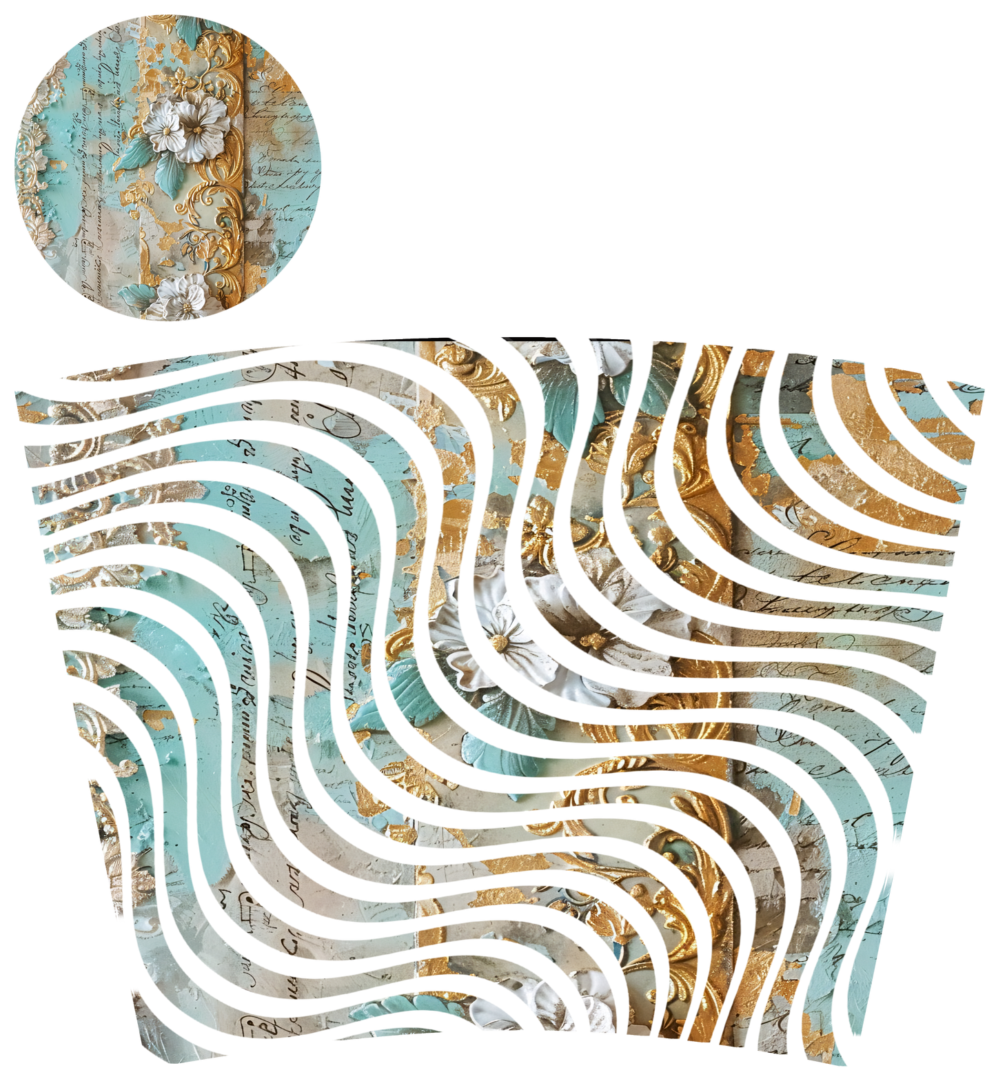 24oz UV DTF Tumbler Template With Lid - Dizzy Spells