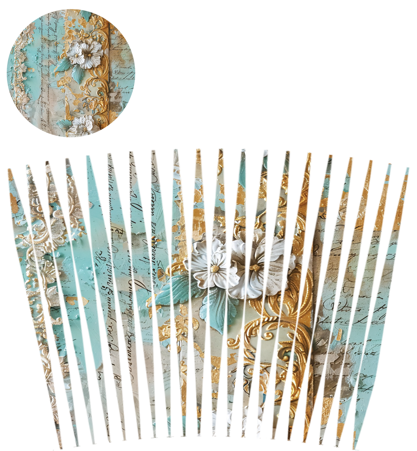 24oz UV DTF Tumbler Template With Lid - Mermaid Tails