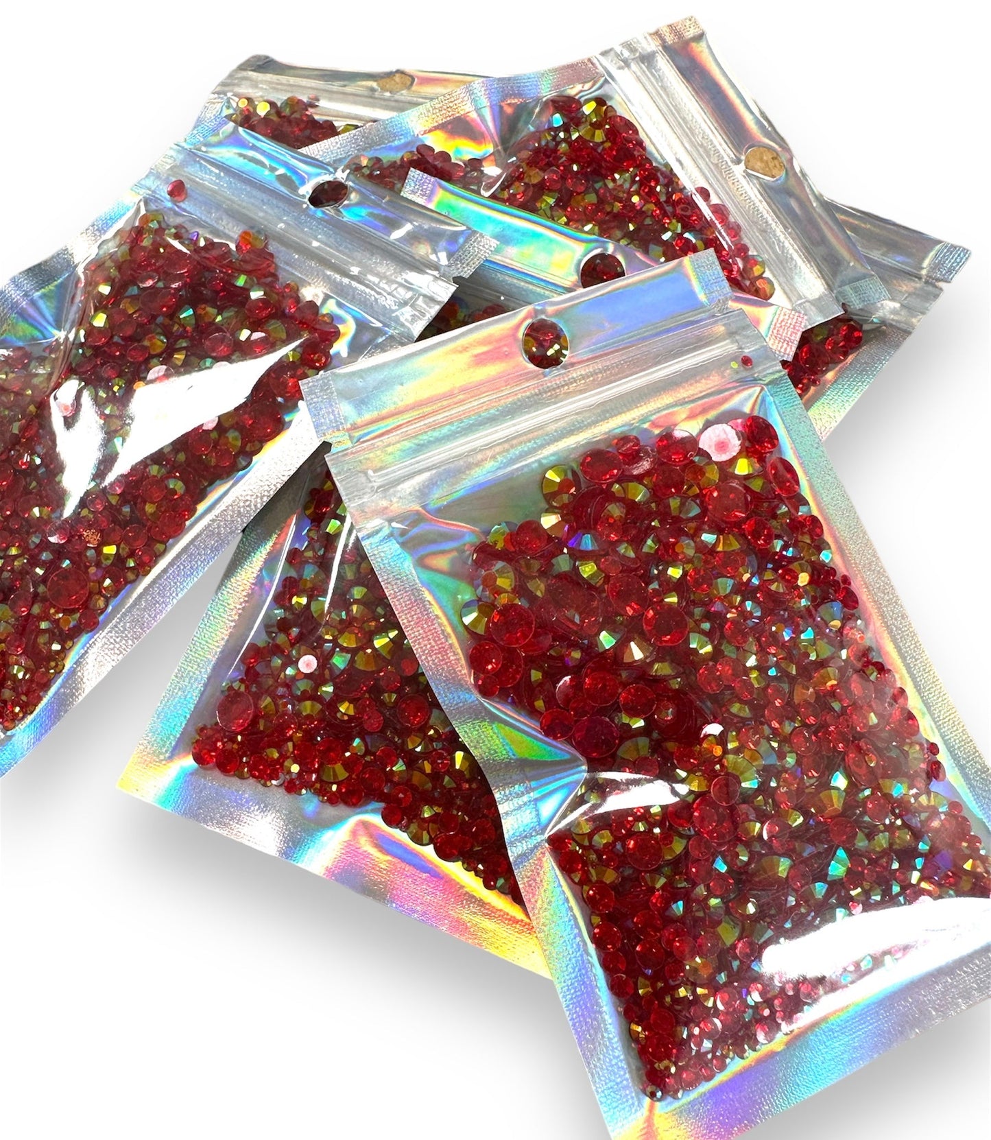 AB Rhinestones Red - Mixed bag Size