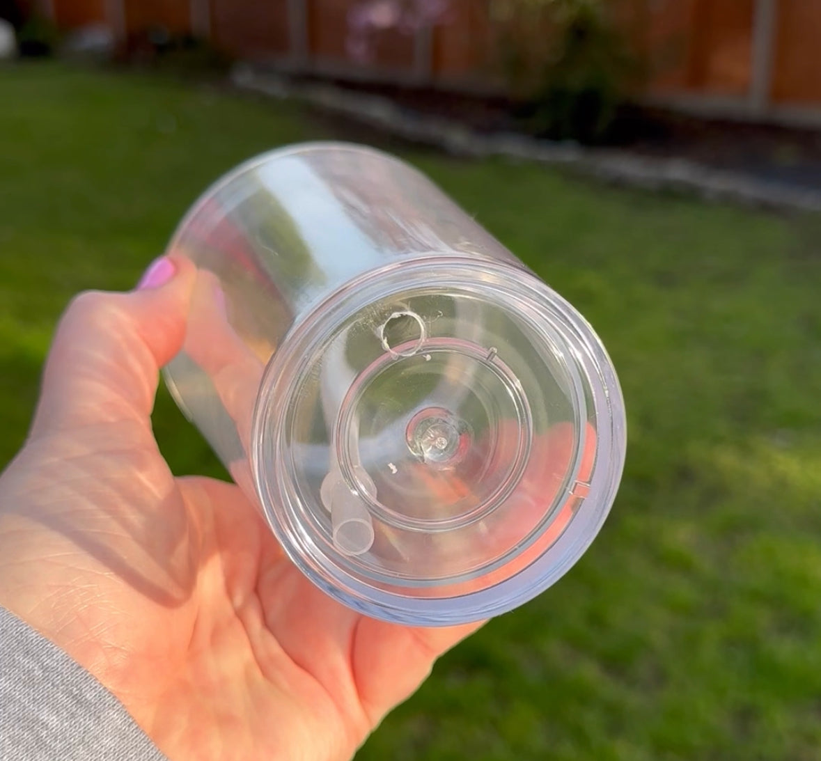16oz ACRYLIC SNOWGLOBE - Pre Drilled Hole & Plug