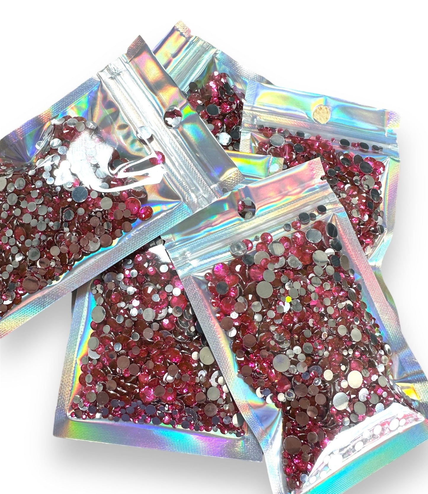 AB Rhinestones Dark Pink - Mixed bag Size