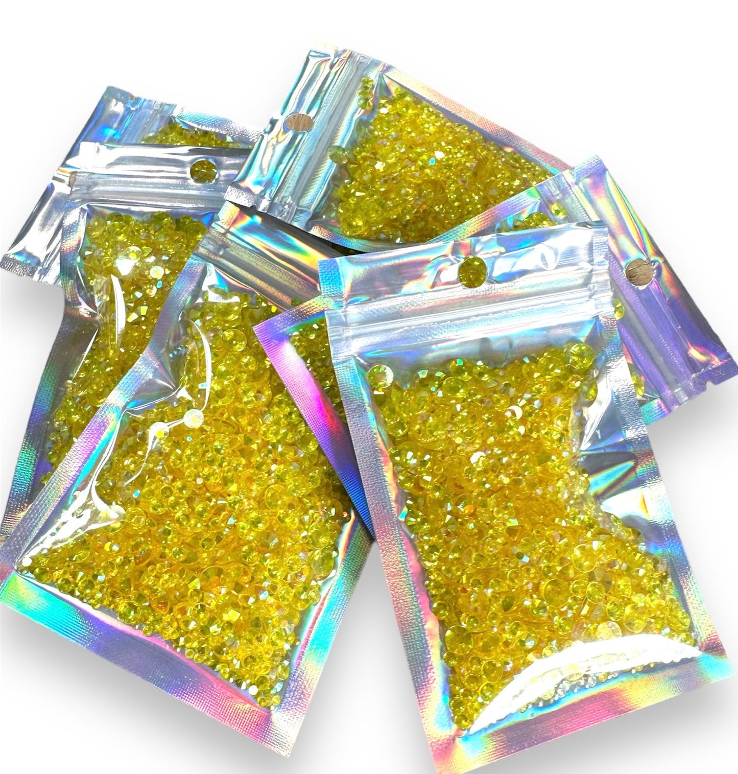 AB Rhinestones Bright Yellow - Mixed bag Size