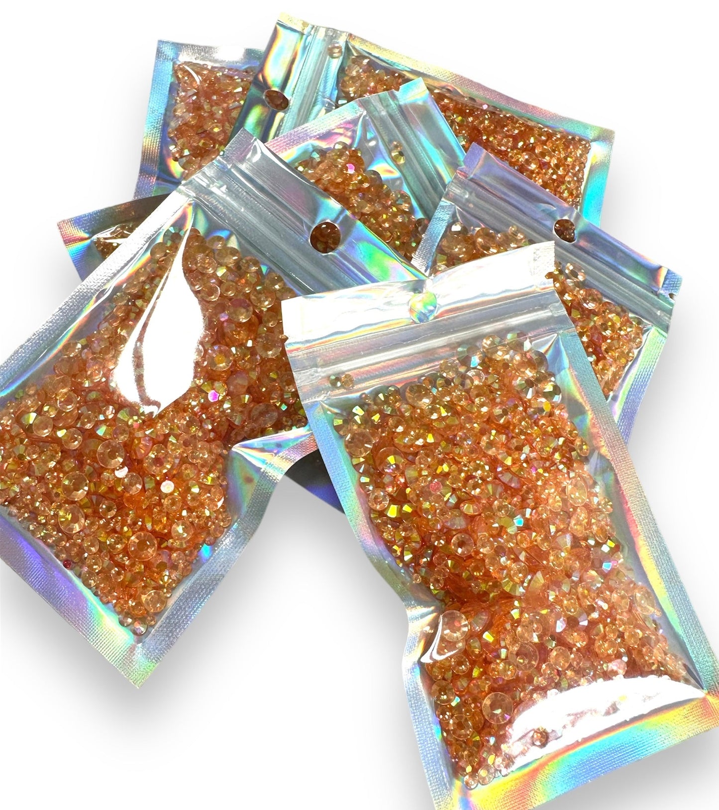 AB Rhinestones Bright Orange - Mixed bag Size