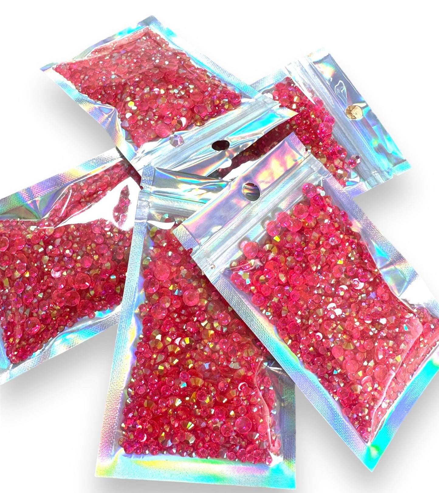AB Rhinestones Bright Pink - Mixed bag Size