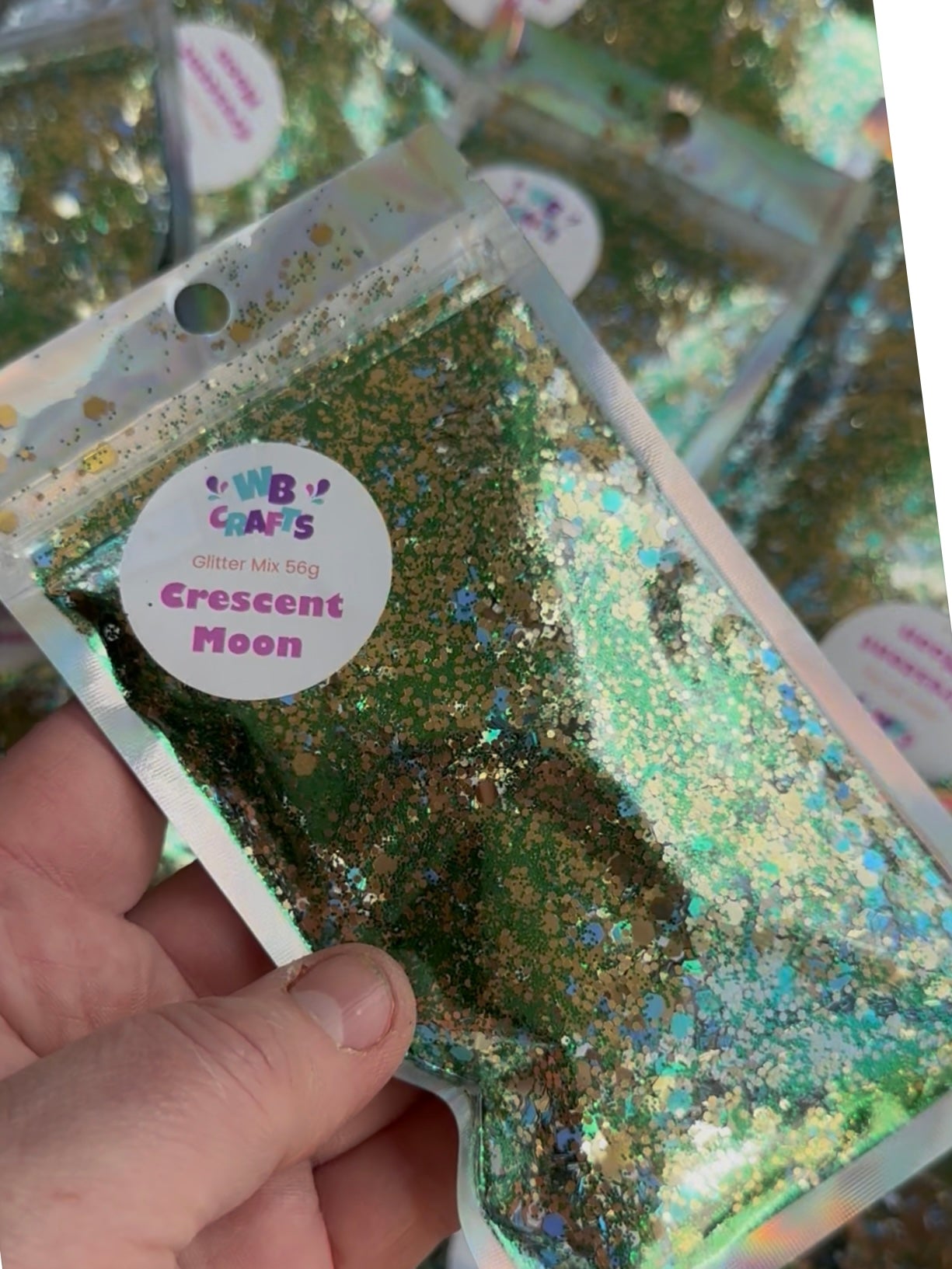 Crecent Moon - Chunky Mix Glitter - Multicloured