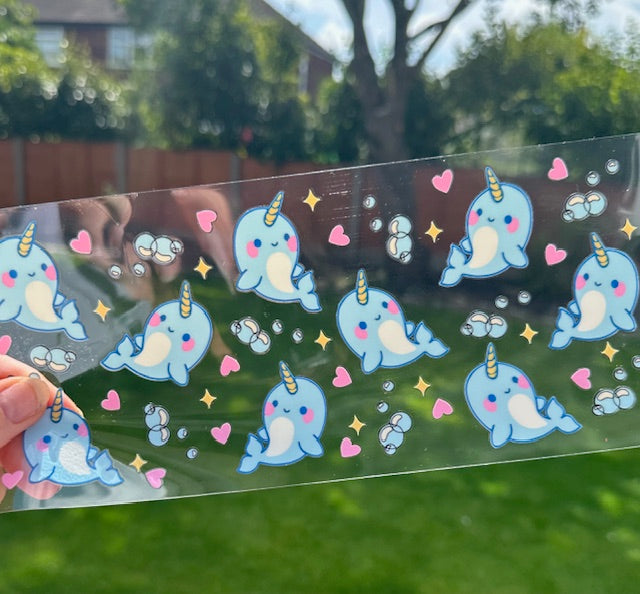 DOUBLE SIDED - 16oz UV Wrap - Narwhal