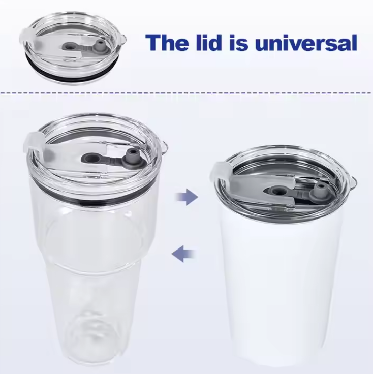 25oz 2in1 Sublimation Glass with detachable 15oz tumbler