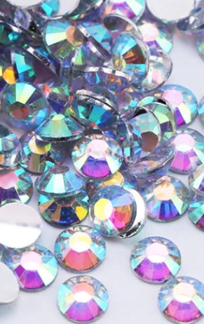 AB Rhinestones Silver - Mixed bag Size