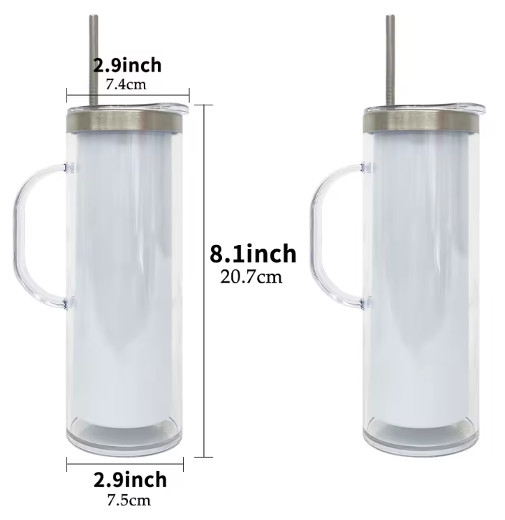 20oz Storyboard Sublimation Snowglobe WITH handle