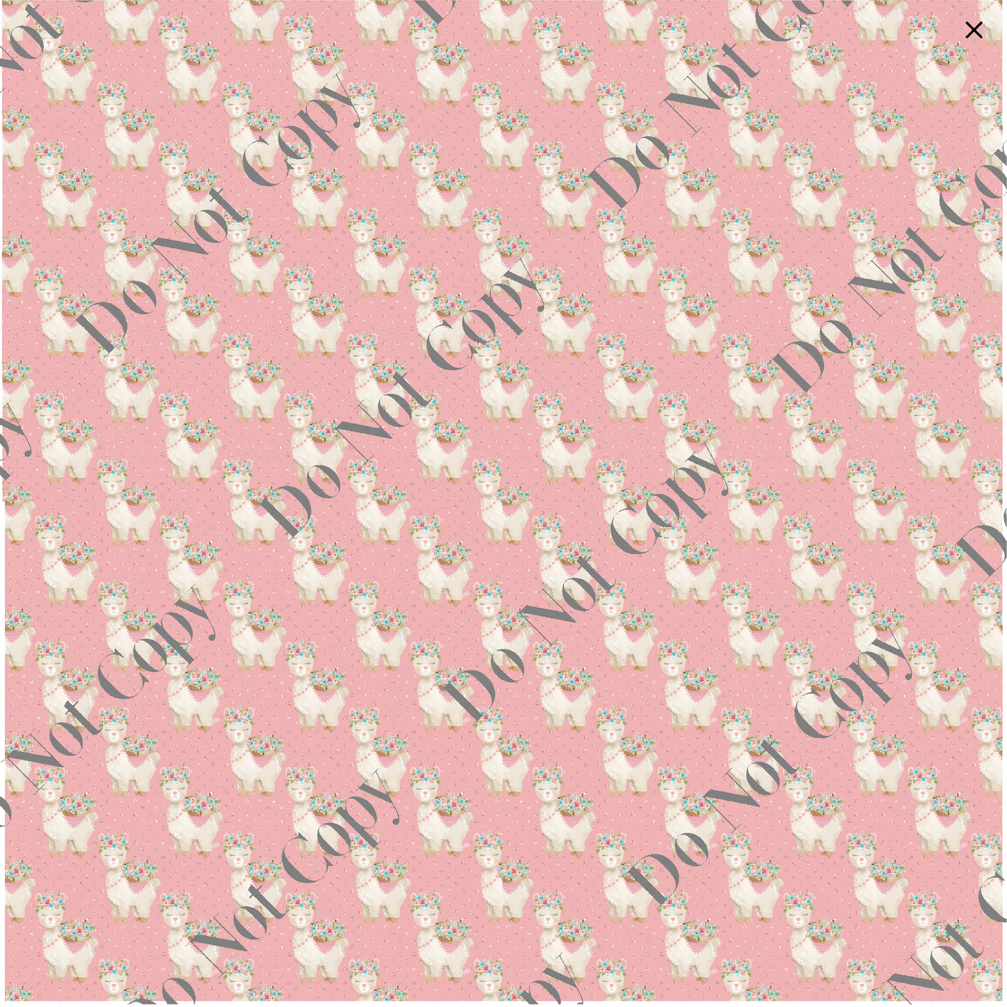 Patterned Vinyl - Llama