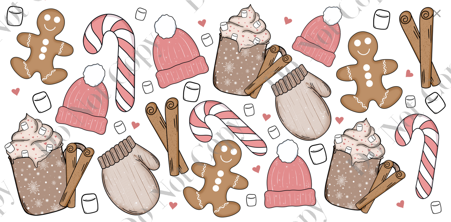 160z Sublimation Wrap - Cozy Gingerbread