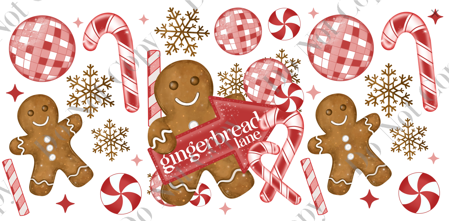 16oz Sublimation Wrap - Gingerbread Lane