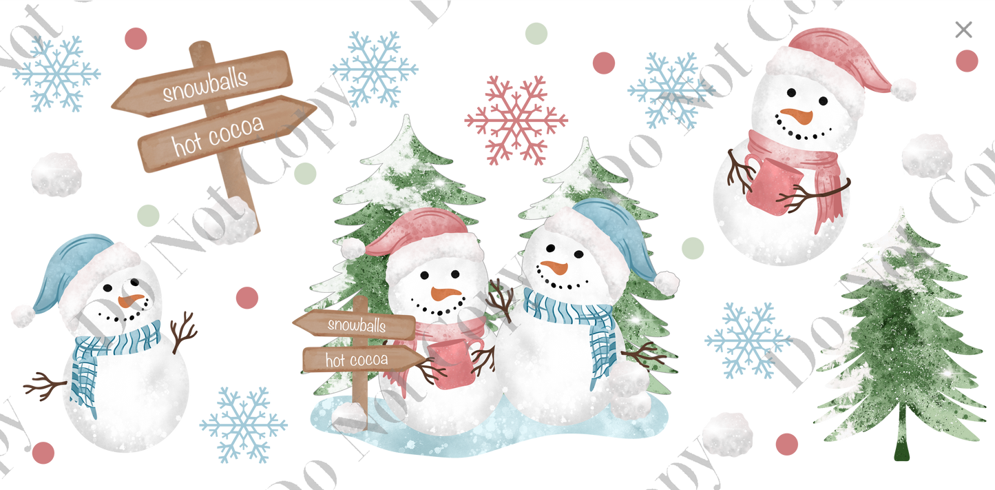 160z Sublimation Wrap - Snowman Scene