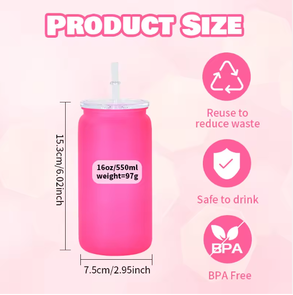 Bright Plastic 16oz Cans - Coloured