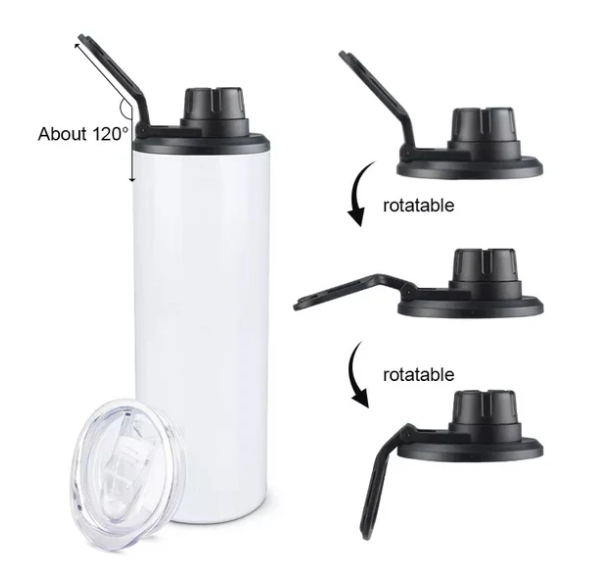 20oz Straight Skinny Tumbler with 2 lids - Sublimation