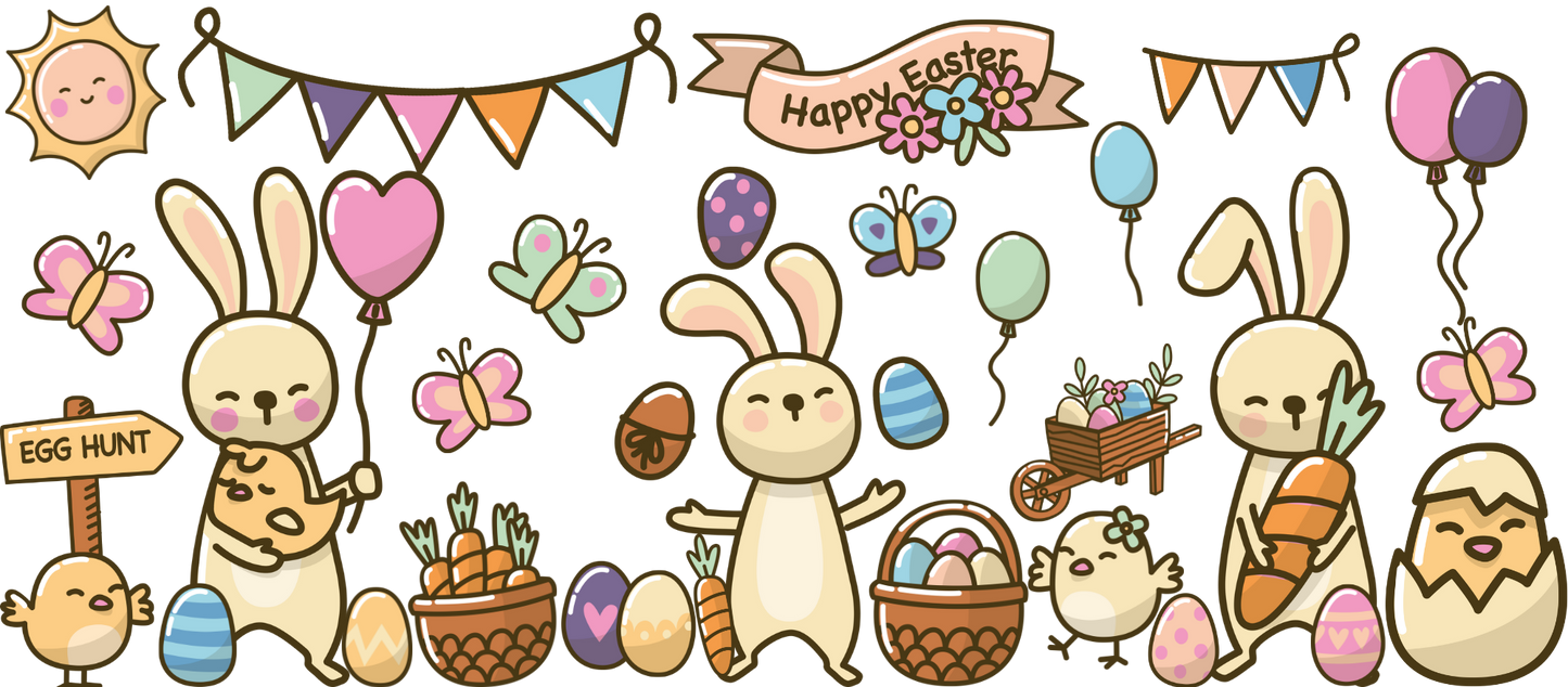 16oz Sublimation Wrap - Lil rabbits