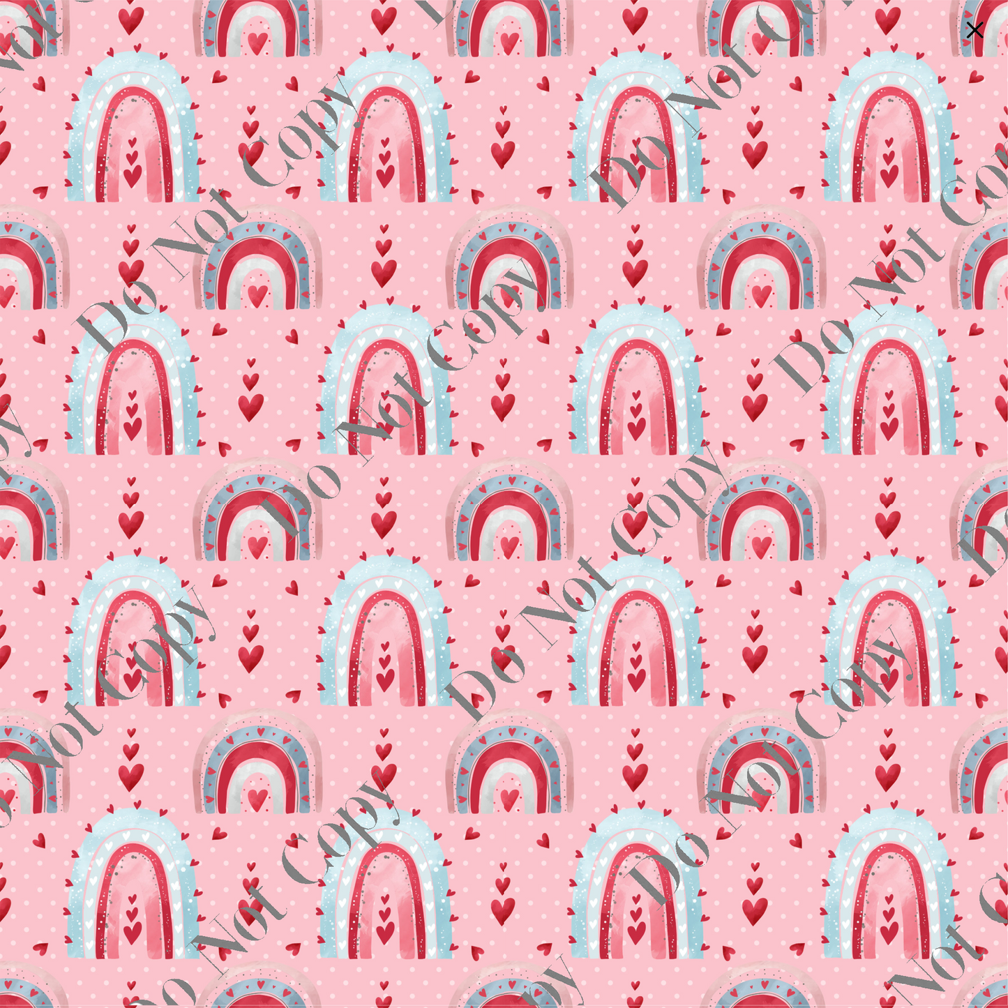 Patterned Vinyl - Rainbows Pretty in Pink