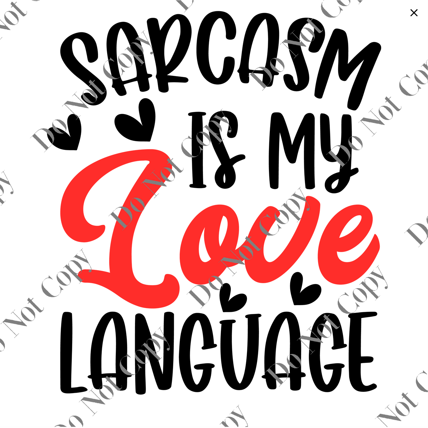 Clear cast Decal - Love Language