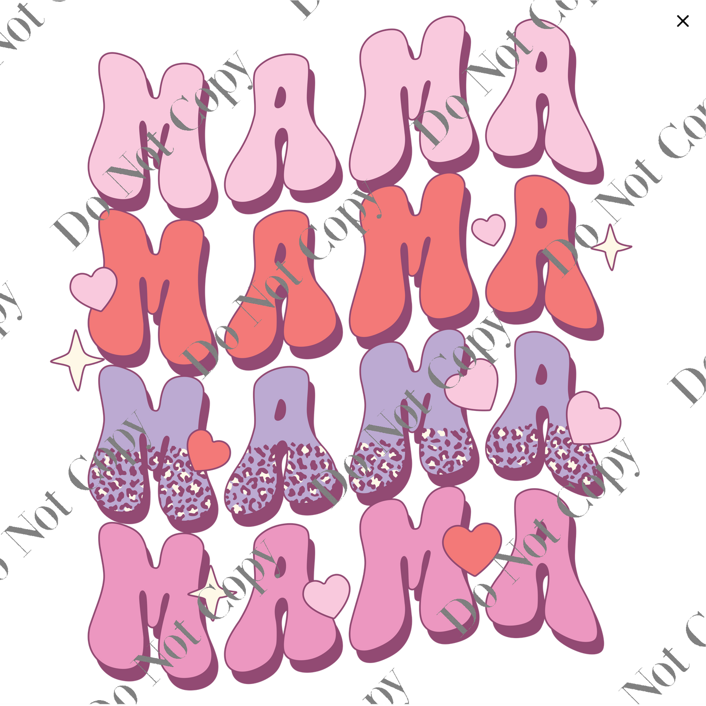 Clear cast Decal - Mama