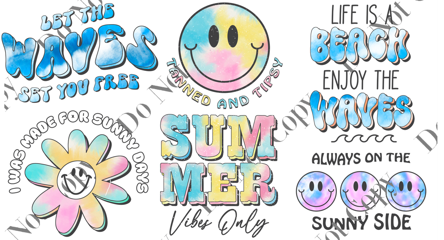 Decal Sheets - Tie Dye Summer