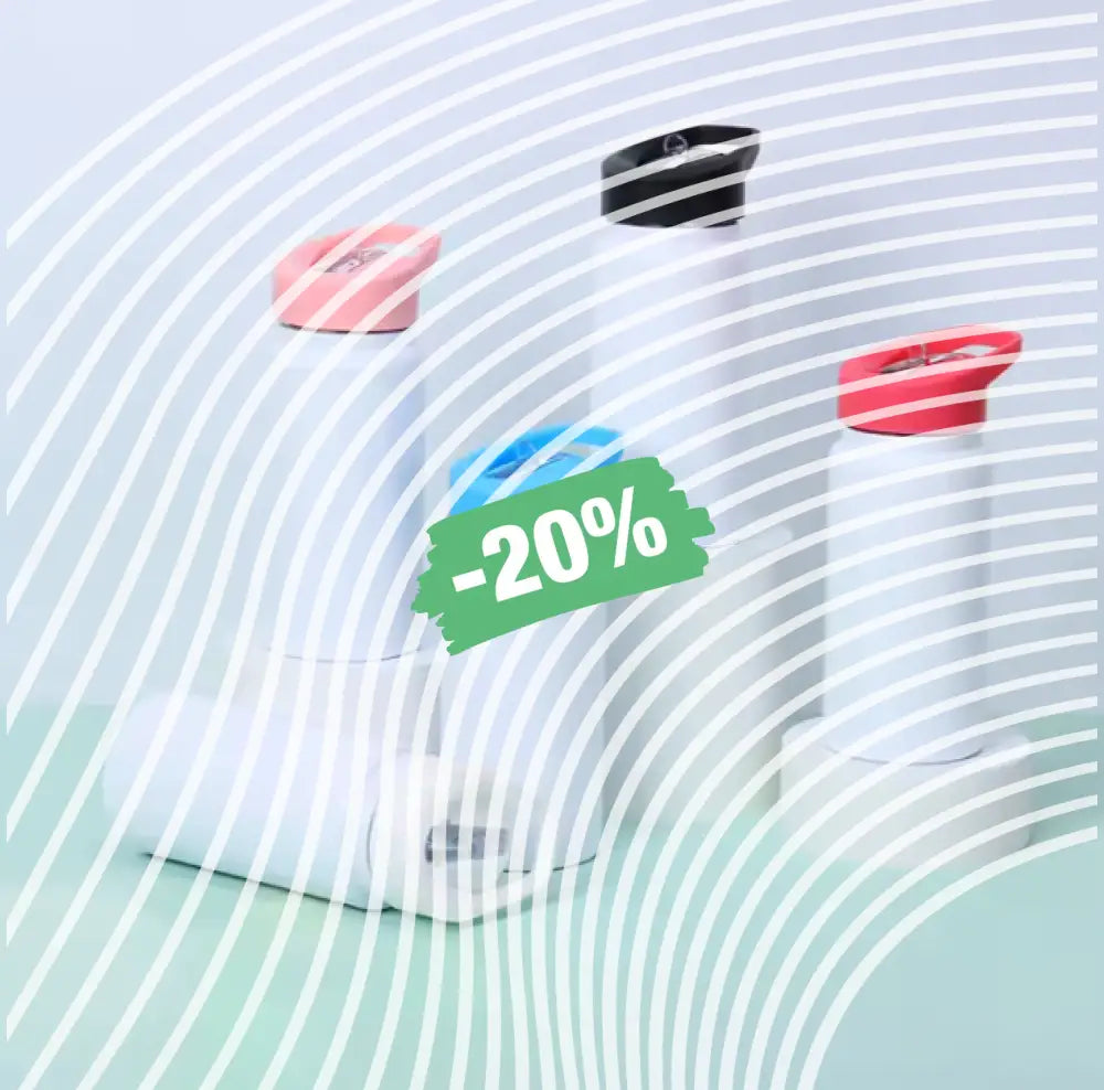 12oz Sublimation Sports Bottle with flip lid Water Bottles