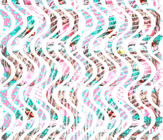 20oz UV DTF Tumbler Template - Dizzy Spells 2 Bubblegum Cow