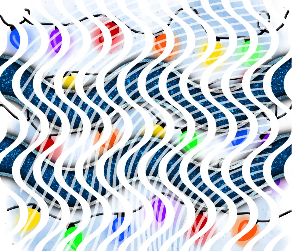 20oz UV DTF Tumbler Template - Dizzy Spells 2 Christmas Lights