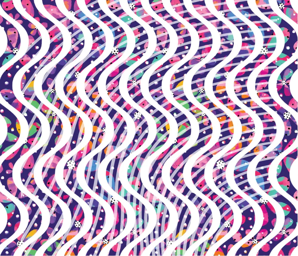 20oz UV DTF Tumbler Template - Dizzy Spells 2 Colourful Daisies