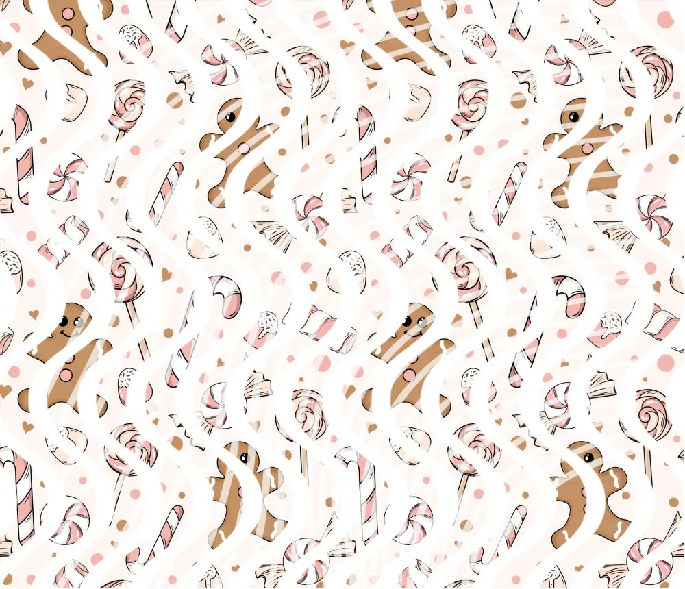 20oz UV DTF Tumbler Template - Dizzy Spells 2 Gingerbread and Lollipops