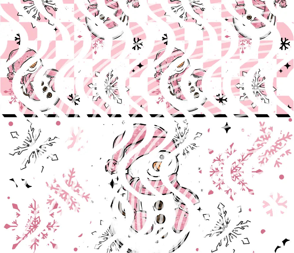 20oz UV DTF Tumbler Template - Dizzy Spells 2 Snowman