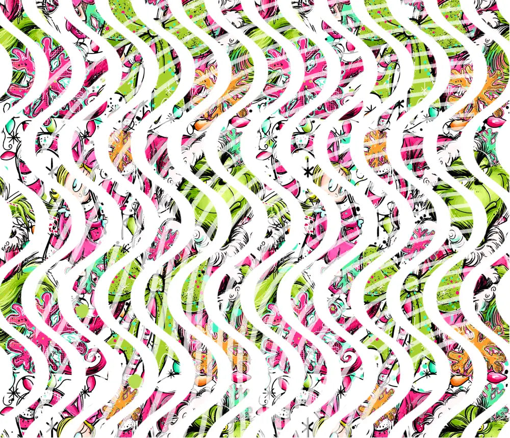 20oz UV DTF Tumbler Template - Dizzy Spells 2 The Green One