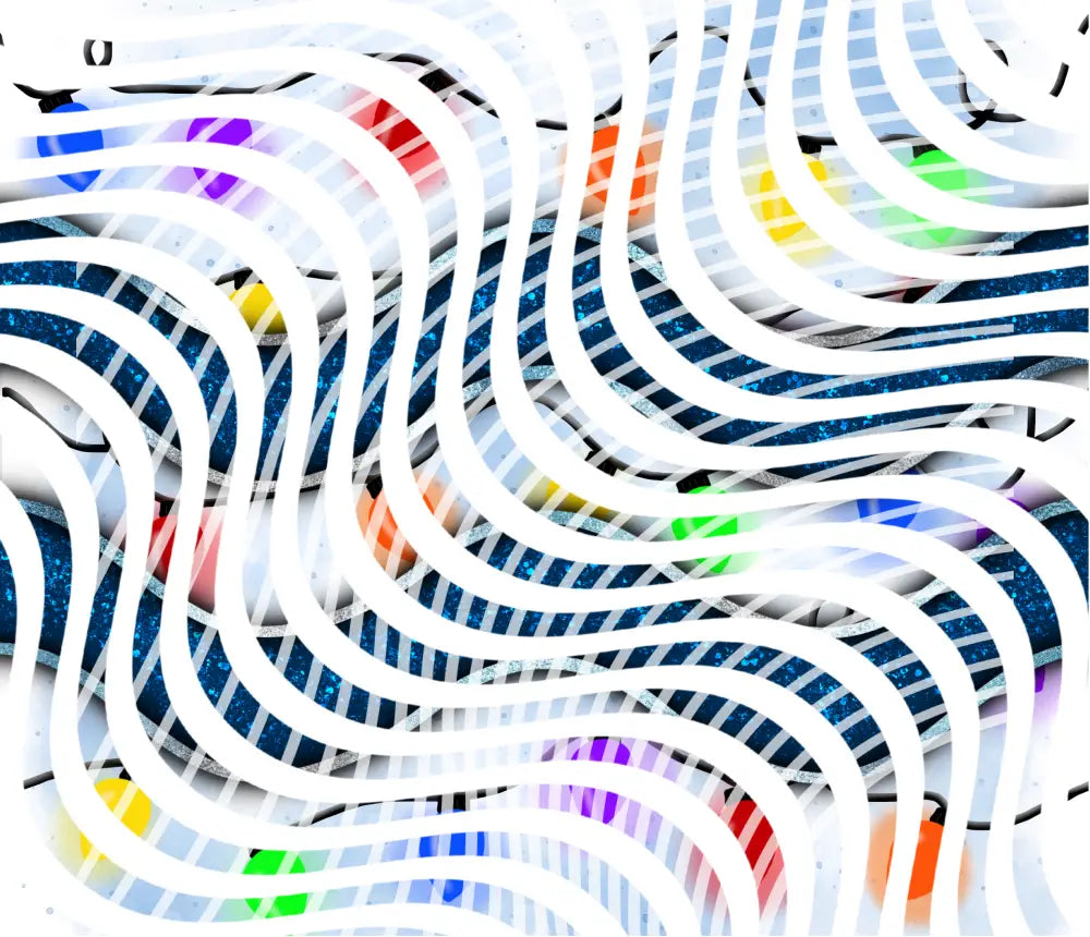 20oz UV DTF Tumbler Template - Dizzy Spells Christmas Lights