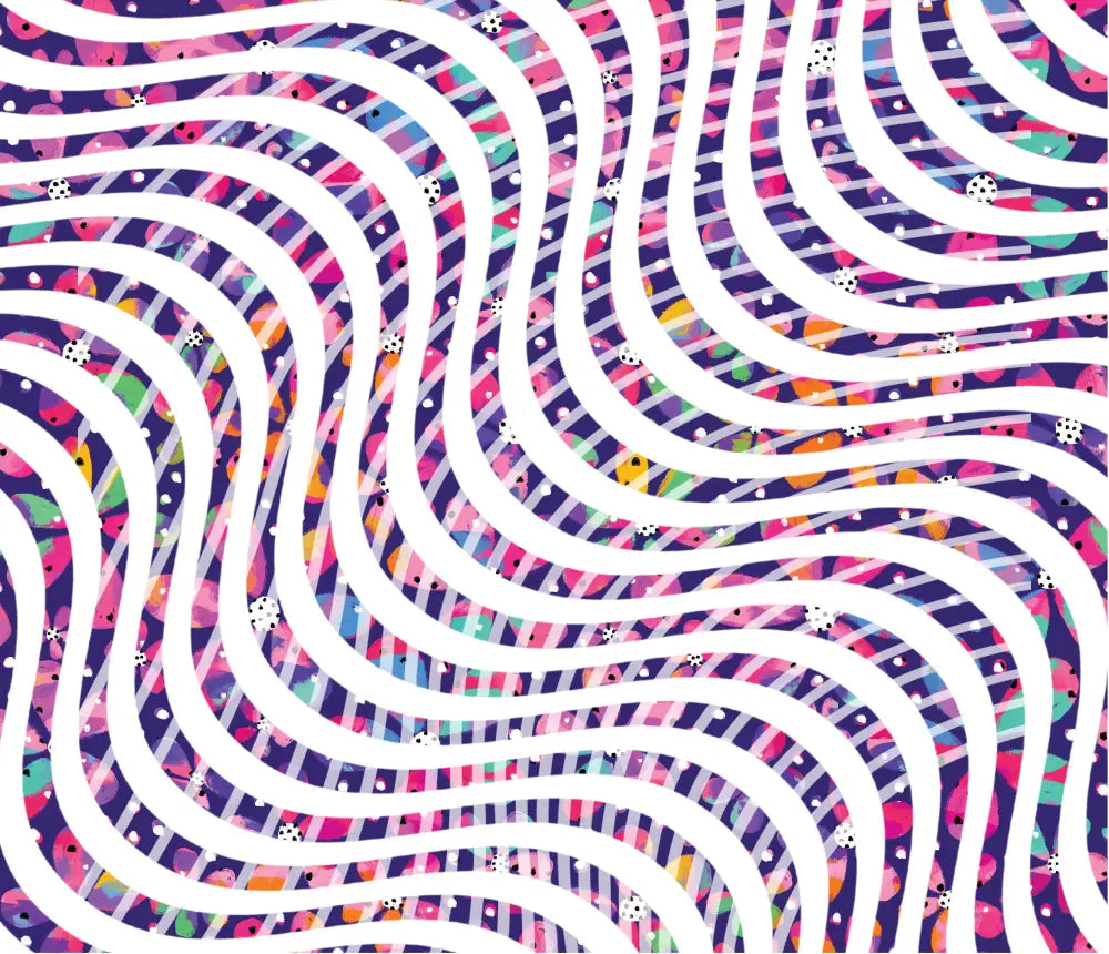 20oz UV DTF Tumbler Template - Dizzy Spells Colourful Daisies