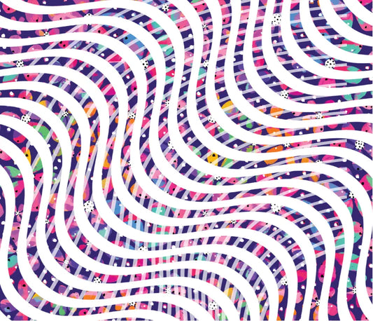 20oz UV DTF Tumbler Template - Dizzy Spells Colourful Daisies