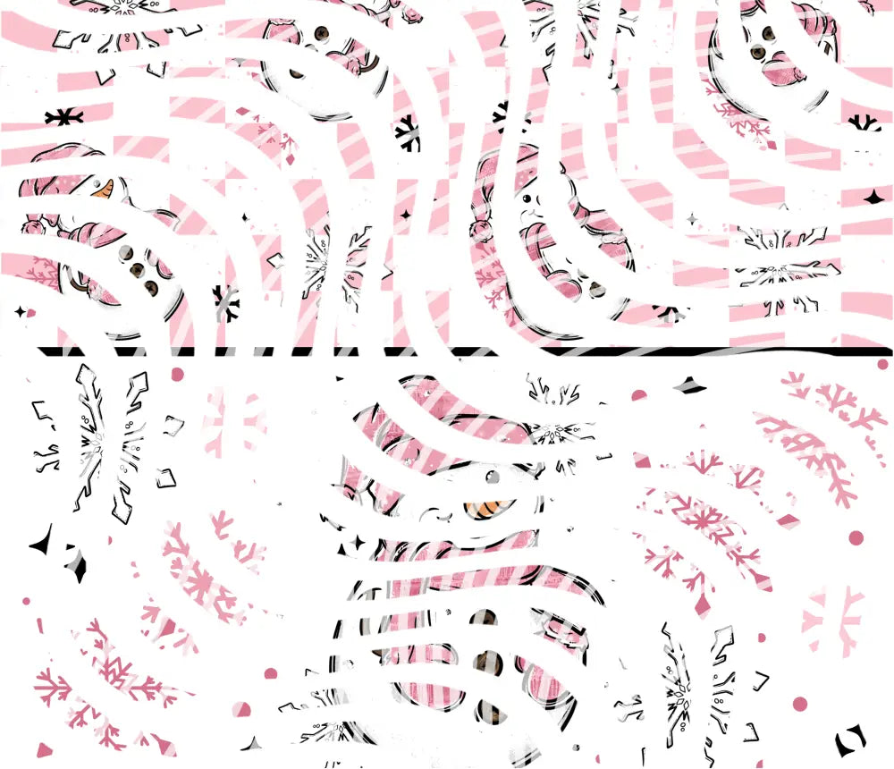 20oz UV DTF Tumbler Template - Dizzy Spells Snowman