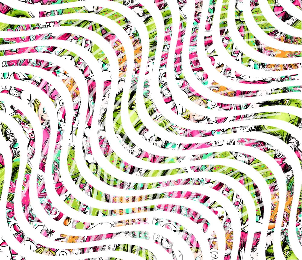 20oz UV DTF Tumbler Template - Dizzy Spells The Green One