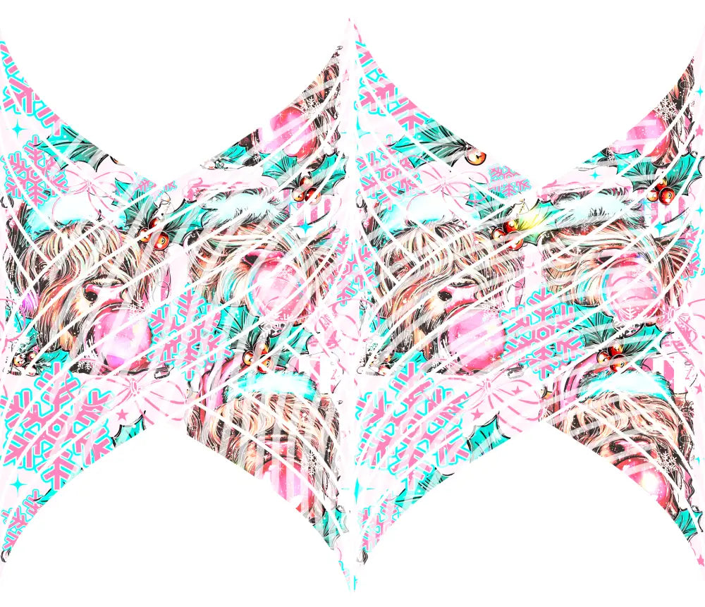 20oz UV DTF Tumbler Template - Mermaids Tail Bubblegum Cow