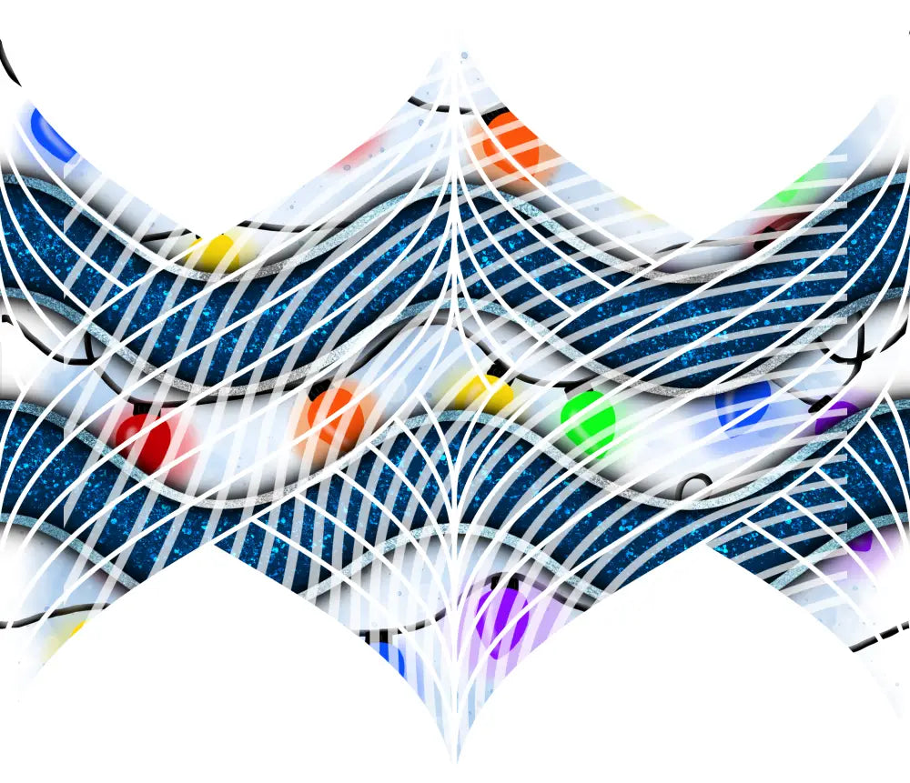 20oz UV DTF Tumbler Template - Mermaids Tail Christmas Lights