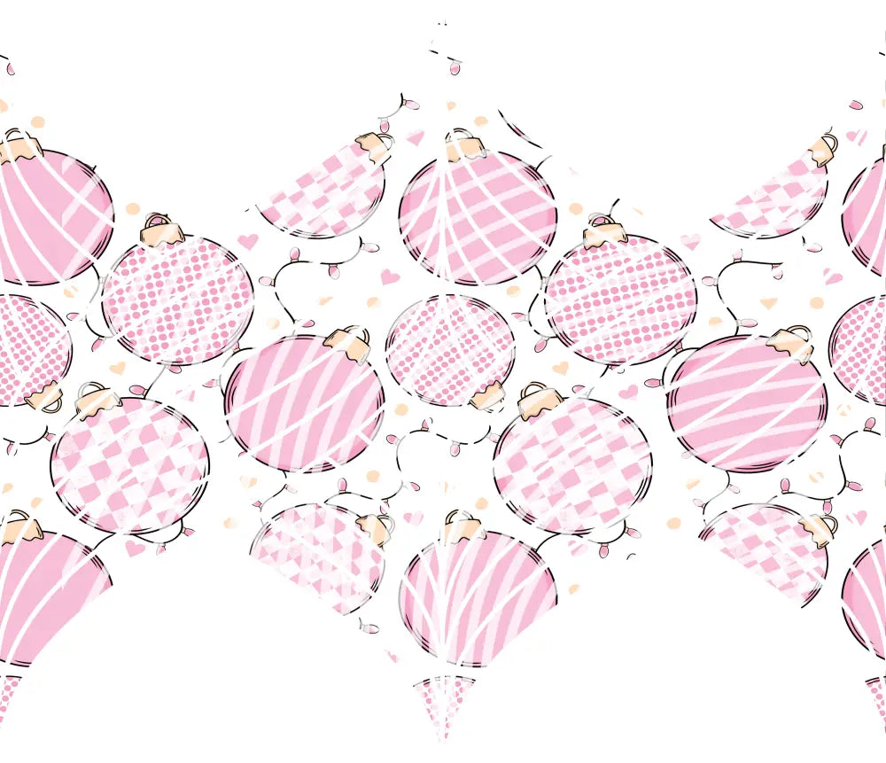 20oz UV DTF Tumbler Template - Mermaids Tail Pink Baubles