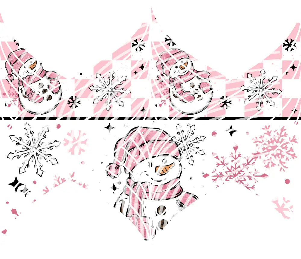 20oz UV DTF Tumbler Template - Mermaids Tail Snowman