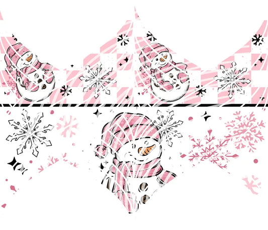 20oz UV DTF Tumbler Template - Mermaids Tail Snowman