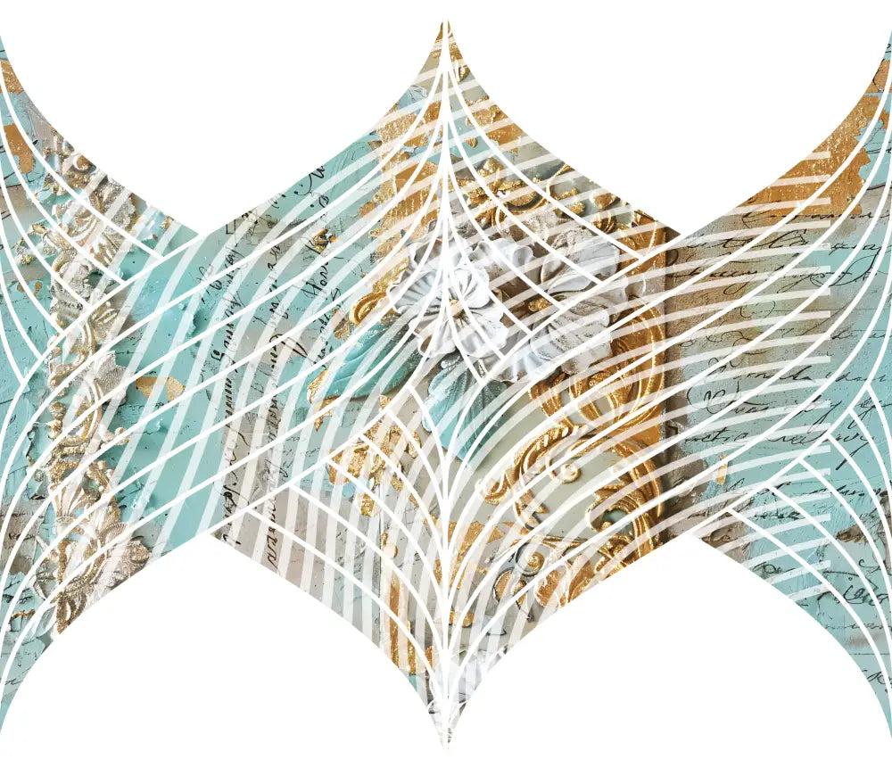 20oz UV DTF Tumbler Template - Mermaids Tail Turquoise Flowers