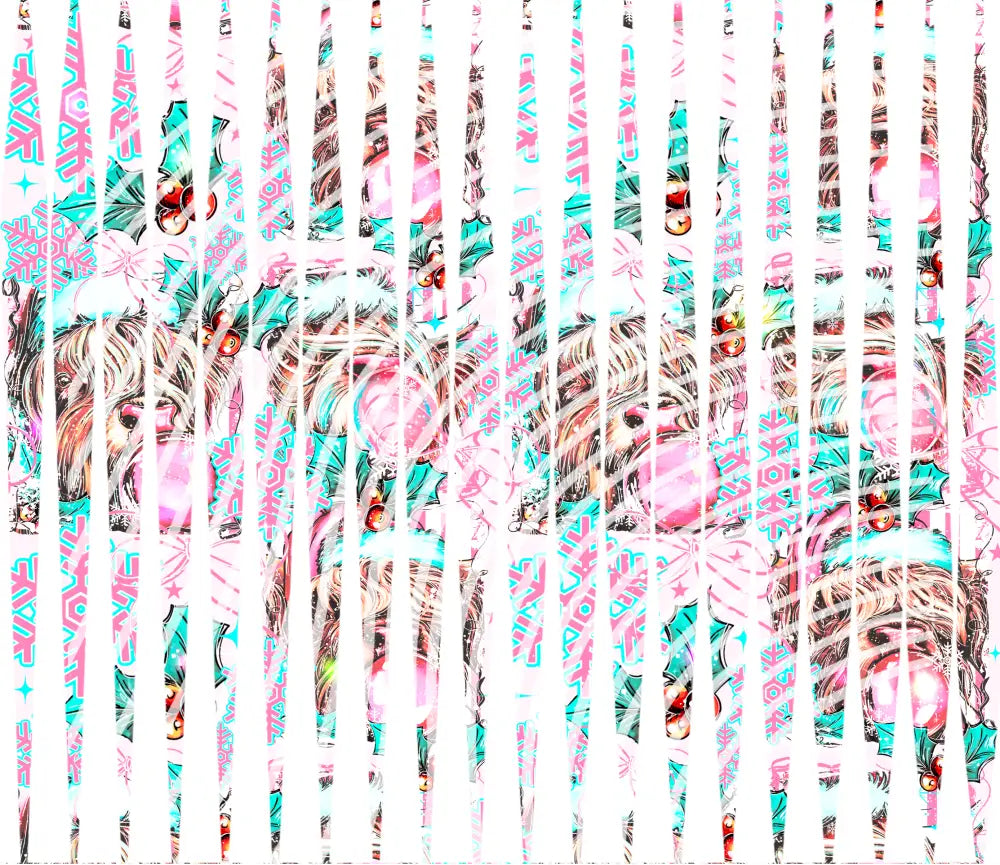 20oz UV DTF Tumbler Template - Mindbender Bubblegum Cow