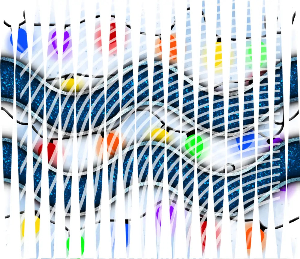 20oz UV DTF Tumbler Template - Mindbender Christmas Lights