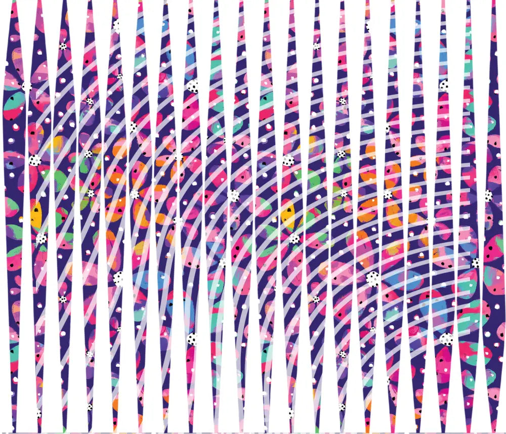 20oz UV DTF Tumbler Template - Mindbender Colourful Daisies