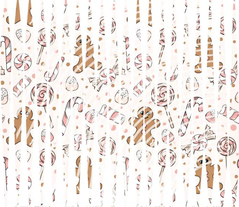 20oz UV DTF Tumbler Template - Mindbender Gingerbread and Lollipops