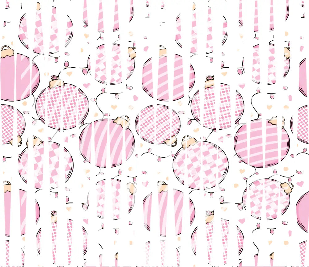 20oz UV DTF Tumbler Template - Mindbender Pink Baubles