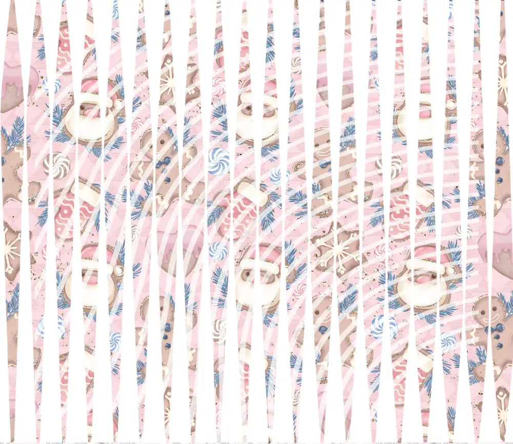 20oz UV DTF Tumbler Template - Mindbender Pink Santa