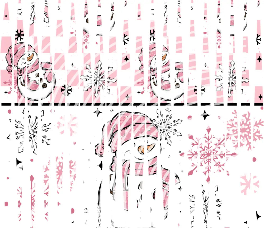 20oz UV DTF Tumbler Template - Mindbender Snowman